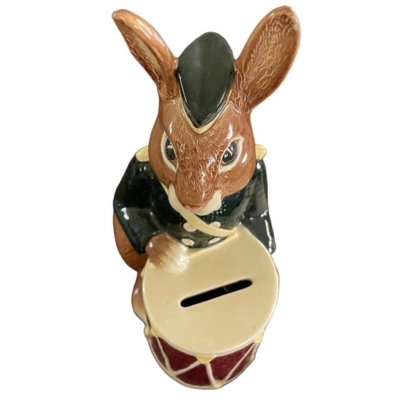 1967 Royal Doulton Bunnykins Charming Brown and Red Drummer Bunny Figurine - Picture 6 of 15